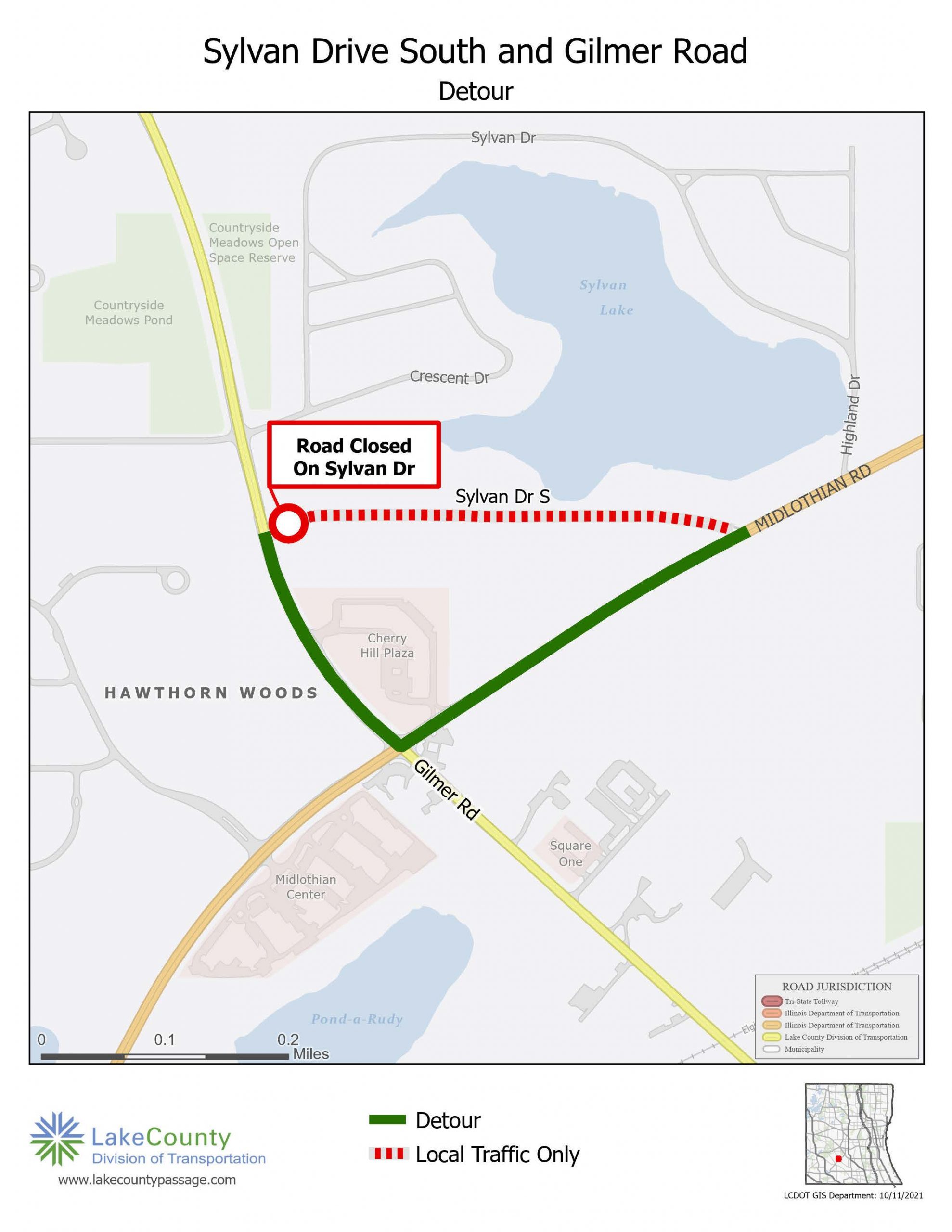 Sylvan Drive South at Gilmer Road to Close for Storm Sewer Installation